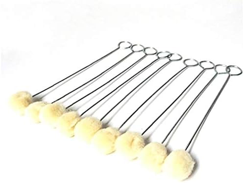 10 Packs Wool Daubers Ball Brush Leather Dye Tool With Metal Handle For DIY Crafts Projects