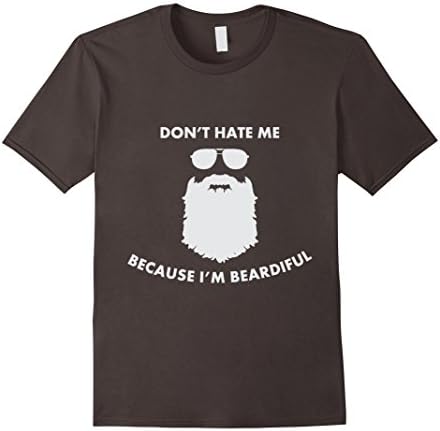 Men's Don't Hate Me Because I'm Beardiful Shirt For Bearded Men Medium Asphalt