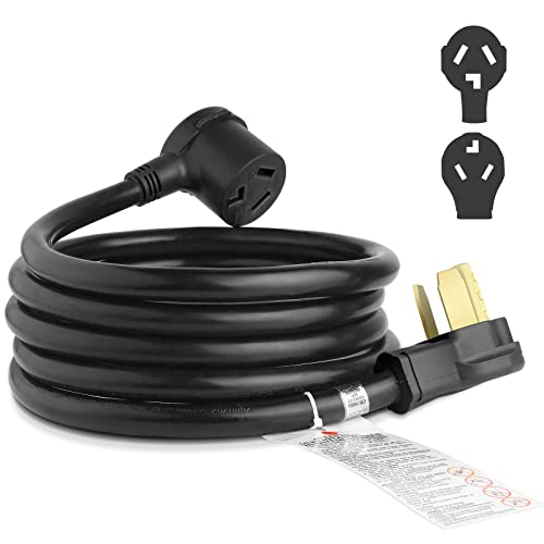 10FT 3 Prong Dryer Extension Cord, 30 Amp NEMA 1030P to 1030R EV
