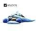 Vander Synthetic Kabuki Foundation Blending Makeup Brushes Kit with Bag - Blue