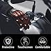 ILM Alloy Steel Leather Hard Knuckle Touchscreen Motorcycle Bicycle Motorbike Powersports Racing Gloves (L, (Leather) RED) Model 10CL