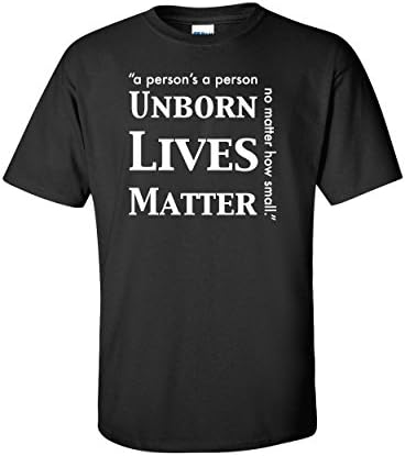 Unborn Lives Matter (Large) Black T-Shirt