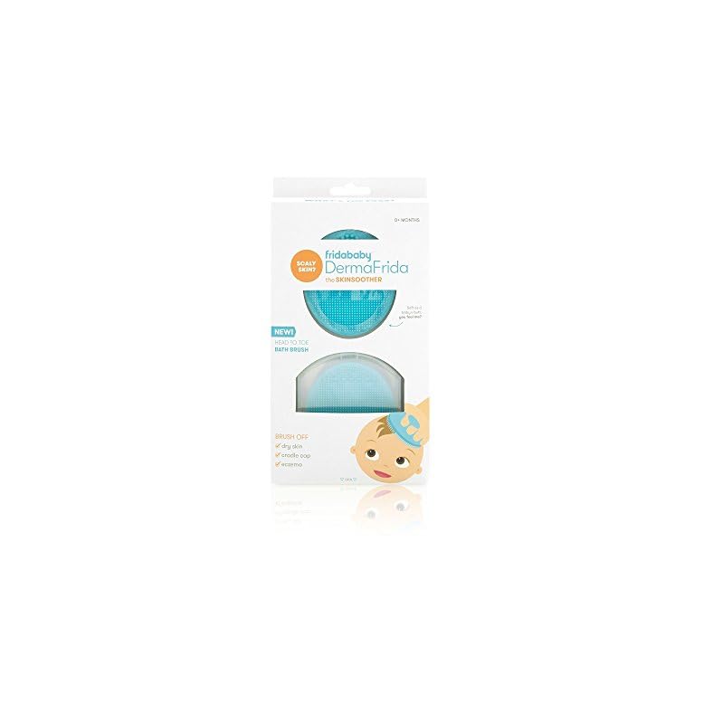 Frida Baby DermaFrida The SkinSoother Baby Bath Silicone Brush| Baby Essential for Dry Skin, Cradle Cap and Eczema (2…
