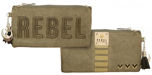 Star Wars Rogue One Rebel Debossed Clutch Zipper Pouch 9 x 5in