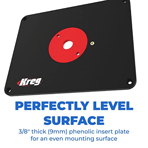 Kreg PRS4036 Precision Router Table Insert Plate with LevelLoc Rings