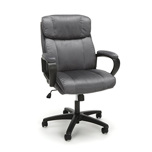Ofm Essentials Collection Plush Microfiber Office Chair In Gray