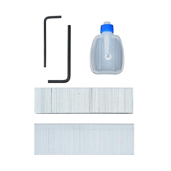 MONZANAÂ® Drucklufttacker 2in1 1/4' 7,5bar FÃ¼llstandsanzeige Koffer inkl. Klammern und NÃ¤gel Druckluftnagler KlammergerÃ¤t – Bild 6