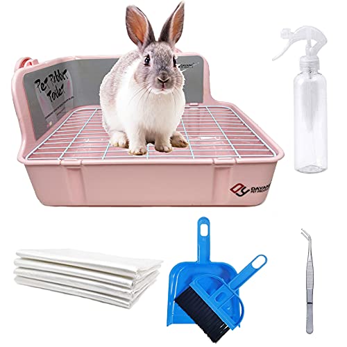 kathson Rabbit Litter Box Toilet, Bunny Potty Trainer Corner Litter Pan