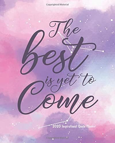 Download 2020 Inspirational Quote Planner: Inspirational Quote Yearly Monthly Calendar 2020, Weekly Planner 2020, Daily Agenda Weekly Personal Organizer, 8x10 inches PDF