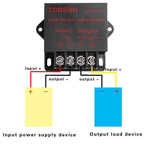 BINZET DC 24V to 12V 10A 120W Converter Step Down Regulator for Car Low Voltage Transformer