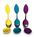 Tea Infuser, Steeper Strainer Silicone and Stainless Steel Mesh Basket for Loose Leaf Tea, Eco-friendly Gift or Tea Maker By Tea Commission (3, Yellow Blue Purple + Coaster)