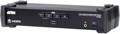 ATEN CS1824 4-Port USB 3.0 HDMI KVM Switch 4K 60Hz Video DynaSync Hub