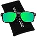 WearMe Pro - Premium Polarized Mirror Lens Classic Square Style Sunglasses