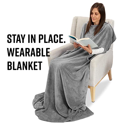 CANDY CANE Premium Wearable Blanket 70"x50" with Three Holes Super