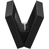 Allure - Slim Ring Box With LED Light, Square Shaped Elegant Flat Diamond Ring Case, Small, Black Velvet Interior Jewelry Display Gift Box For Unique Proposal, Engagement Or Wedding.
