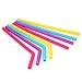 (Ship from US) esonmus Silicone Reusable Straws Drinking Straws 8pcs/Set Colorful Juice Straws 9.8