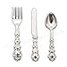 Odoria 1/12 Miniature Silverware Knife Fork Spoon Set Dollhouse Decoration Accessories, Silver