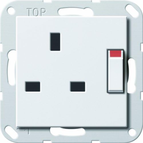 GIRA 277803 Child Protection Outlet British Standard 13 A Can be Switched Off System 55 Pure White