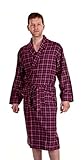 Haigman Men's Cotton Dressing Gown Bath Robe Nightwear (L) Burgundy