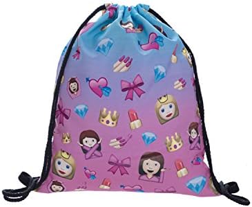 Hellathund 3d Polyester emoji Grls Unisex Backpacks for kids( 12"(w)15.5"(h))