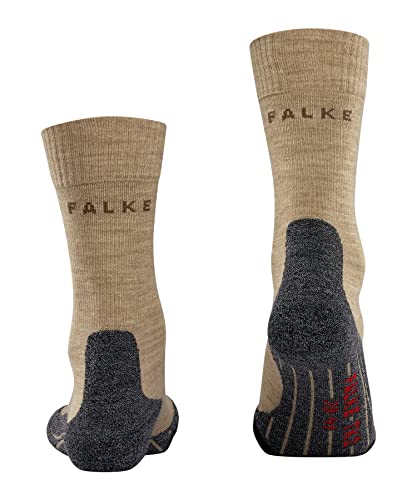 FALKE Herren Wandersocken TK2 Explore M So Wolle Funktionsmaterial antiblasen dick 1 Paar, Beige Nature Melange 4100-O, 44-45 2
