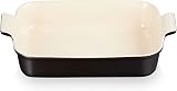 Le Creuset Heritage Rectangular Stoneware Dish 32 cm Matte Black 71102320000001 view 3