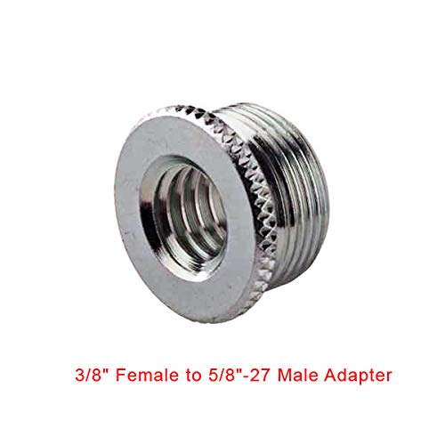 LycoGear Microphone Stand Thread Adapter Kit, 1x 3/8" Female to 5/8"-27 Male adapter & 1x 1/4" Female to 5/8"-27 Male adapter combo
