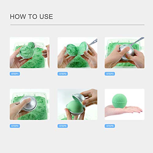 Pllieay 12 Pieces 3 Sizes DIY Bath Bomb Molds, 6 Sets Metal Bath Bomb Molds for Crafting Bath