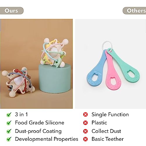 BEBE MODERNO Educational Space Teether (TAN) Baby Montessori Toys for