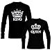 2 pcs Matching Shirts for Couples Black Long Sleeve T-Shirts