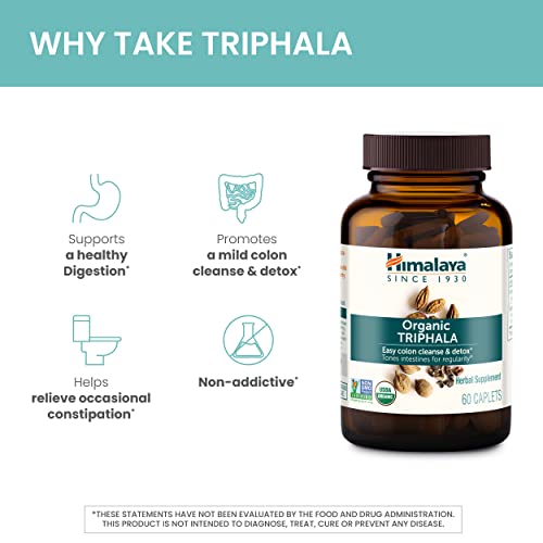 Himalaya Organic Triphala, Colon Cleanse & Digestive Supplement for