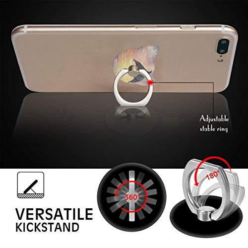 Ring Holder Gray Dolphin Jumping Ocean Sea Sunset Cat Type Ring Phone Holder Adjustable 360° Rotation Phone Finger Holder For IPad Phone X/6/6s/7/8/8 Plus/7, Galaxy S9/S9 Plus/S8/S7 Android Smartphone - Thumbnail 3