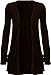 Fashion Womens Boyfriend Pocket Cardigan Shrug Sweater (M/L (10/12), CHOCOLATE)