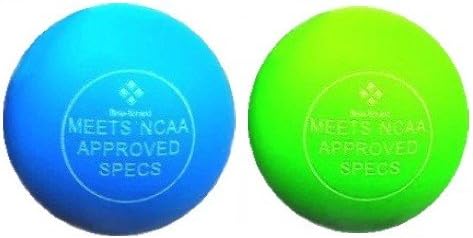 fine-toned 2 X Lacrosse Balls for Trigger Point Massage Plus Massage Exercise Instructions Chart Crossfit, Rehab, Physiotherapy - Meets Full NCAA Specifications