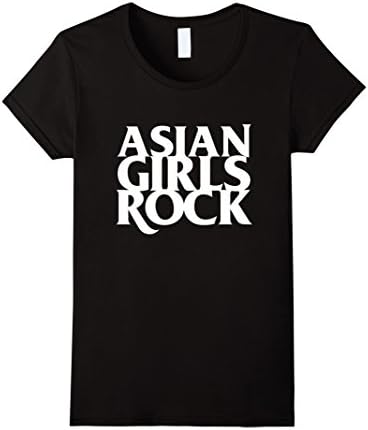 Womens Asian Girls Rock T-shirt Large Black
