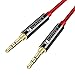 Long AUX Cable [8ft/2.4M, Extra Long - Ultra Durable, Hi-Fi Sound Quality] - iVanky Nylon Braided Aux Cord/Auxiliary Audio Cable for Car Stereos, Sony Series, Beats, iPod, iPhone and More - Red primary