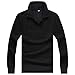 Wishere Men's T-shirt Slim Fit Solid Long-Sleeve Polyester Polo Shirt