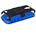 S4 Mini Case, Wisdompro 2 Piece in 1 Dual Layers Heavy Duty Hard Soft Hybrid Rugged Protective Case with Foldable Kickstand for Samsung Galaxy S4 Mini (NOT S4 Fit) - Blue and Black