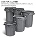Round Black Trash Can
