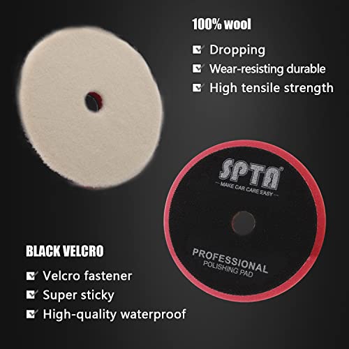 Buffing Polishing Pads, SPTA 6 Inch 150mm Body Repair Polishing Pad Set