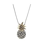 Zealmer Cubic Zirconia Handcrafted Charm Necklace Pendant Fruit And Cute Animials Silver Color