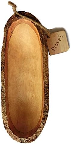PLoveS Mokuhen Wood Food Serving Tray Small Canoe Handmade Serveware Premium Mango Wooden