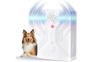 GRAN PLUS Rechargeable Anti Barking Device, Auto 3 Modes Ultrasonic Dog Bark Control Devices, Safe Waterproof Dog Barking Silencer, 50Ft Effective Barking Dog Deterrent & Bark Box for Outdoor Indoor