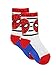 Super Hero Adventures Spider-Man Baby Toddler Boys 6 pack Athletic Crew Socks (2T-3T, Red/Blue)