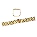 Fitbit Blaze Band,VIGOSS Women Men Fitbit Blaze Accessories Band with Metal Frame, Stainless Steel Replacement Strap for Men or Women Fitbit Blaze Fitness Smartwatch­ (Metal Gold+Frame)