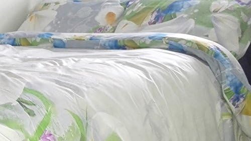 Amarise Quell 4-Piece Double Brushed Microfiber Polyester Bed Sheet Set (Double, Sky Blue)- Fitted Bed Sheet+Duvet Cover+2 Pillowcases, Wrinkle, Fade &amp; Stain Resistant and Hypoallergenic