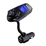 Anbero In-car Wireless Bluetooth FM Transmitter Handsfree Car Kit with 3.5mm Audio jack,TF/Micro SD Card Slot and 5V/2.1A Car Charger for iPhone 6/5/4,Samsung,All Smartphone Music Player