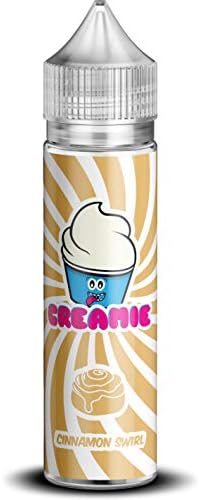Creamie Cinnamon Swirl 70/30PG 50ML VG/PG E-Liquid Vape Juice Shortfill E Liquid Cigarettes No Nicotine Flavours E Juice (Cinnamon Swirl)