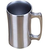 OrgMemory Insulated Cup, Stainless Steel Coffee Mug, 20 oz Coffee Mug, (560 ml), Double Wall Beer Stein, Tumbler with Handle,