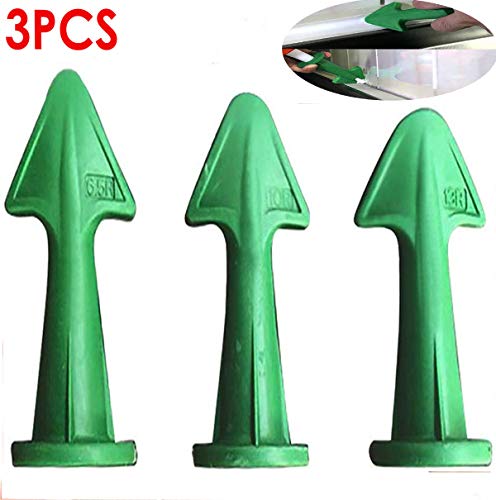 3 Pcs Caulk Nozzle Applicator, Silicone Caulking Tools Sealant Nozzle,Caulking Epoxy Piston Nozzle Accessories, Silicone Sealant Finishing Tool Grout Scraper for Tile or Brick Joints (green)